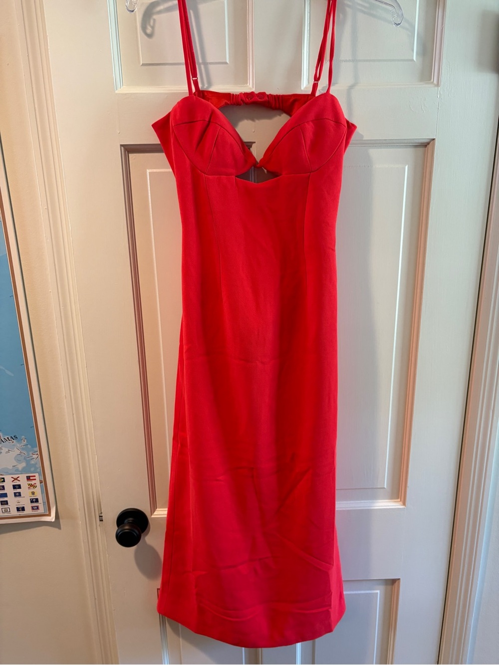 Bardot Red Vienna Midi Dress